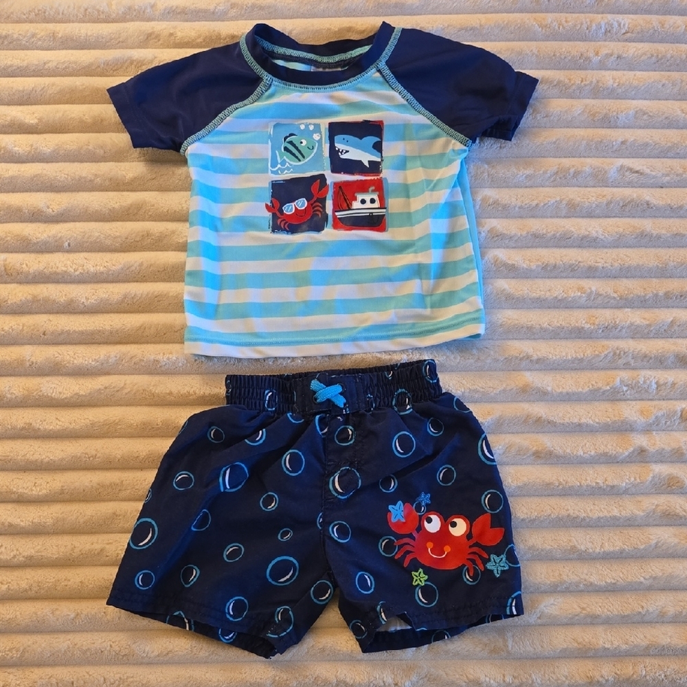 Healthtex Boys Sea-Themed Baby Swim Set - 3-5 Months